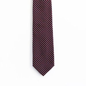 VALENTINO‎ Men's Designer Silk Necktie Burgundy Red Blue Silver Made in Italy